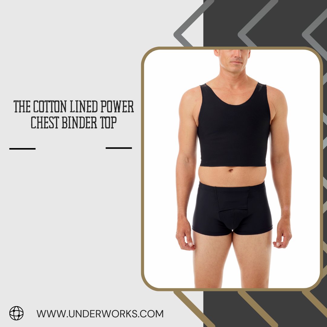 UnderworksStore's tweet image. Create a flatter chest look under everyday outfits with the Cotton Lined Power Chest Binder Top by Underworks. Strong compression outside and soft cotton lining inside for better breathability and daily wear

Check: underworks.com/copy-of-the-co…
 #ChestBinder #CompressionTop #transmasc