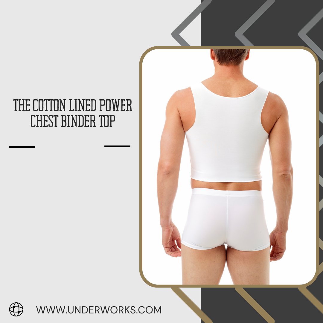 UnderworksStore's tweet image. Create a flatter chest look under everyday outfits with the Cotton Lined Power Chest Binder Top by Underworks. Strong compression outside and soft cotton lining inside for better breathability and daily wear

Check: underworks.com/copy-of-the-co…
 #ChestBinder #CompressionTop #transmasc