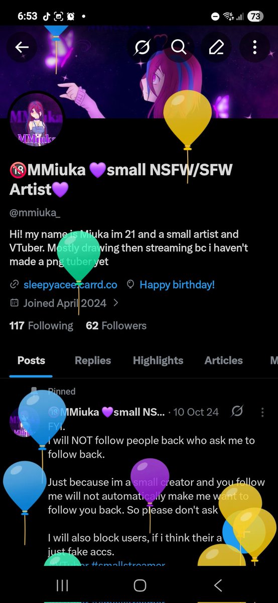 My birthday and sick in bed man 😔