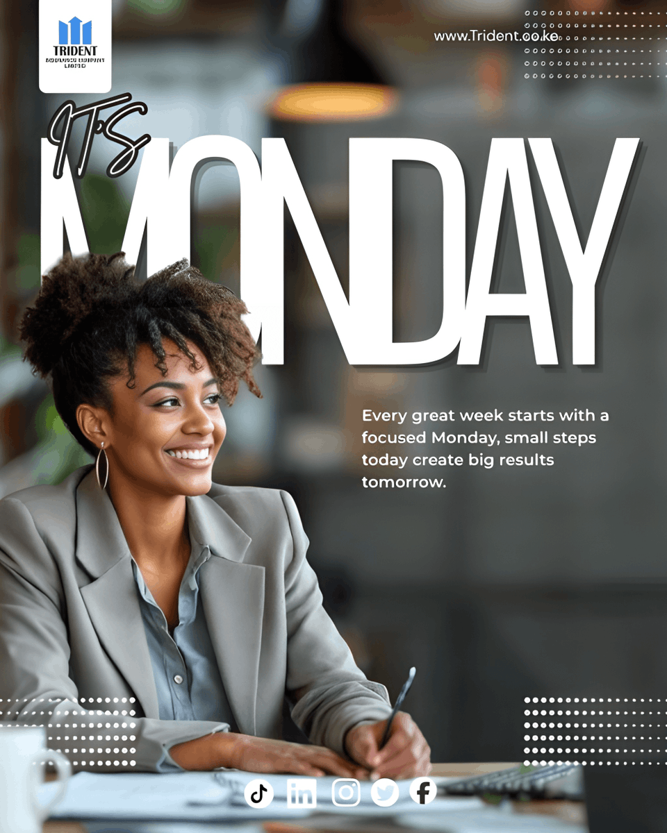 tridentIns's tweet image. It’s Monday! ✨
Small steps today create big results tomorrow.
We’re here to protect what matters while you focus on your goals.

💬 What’s your top priority this week?
#MondayMotivation #NewWeek  #tridentinsurance #monday