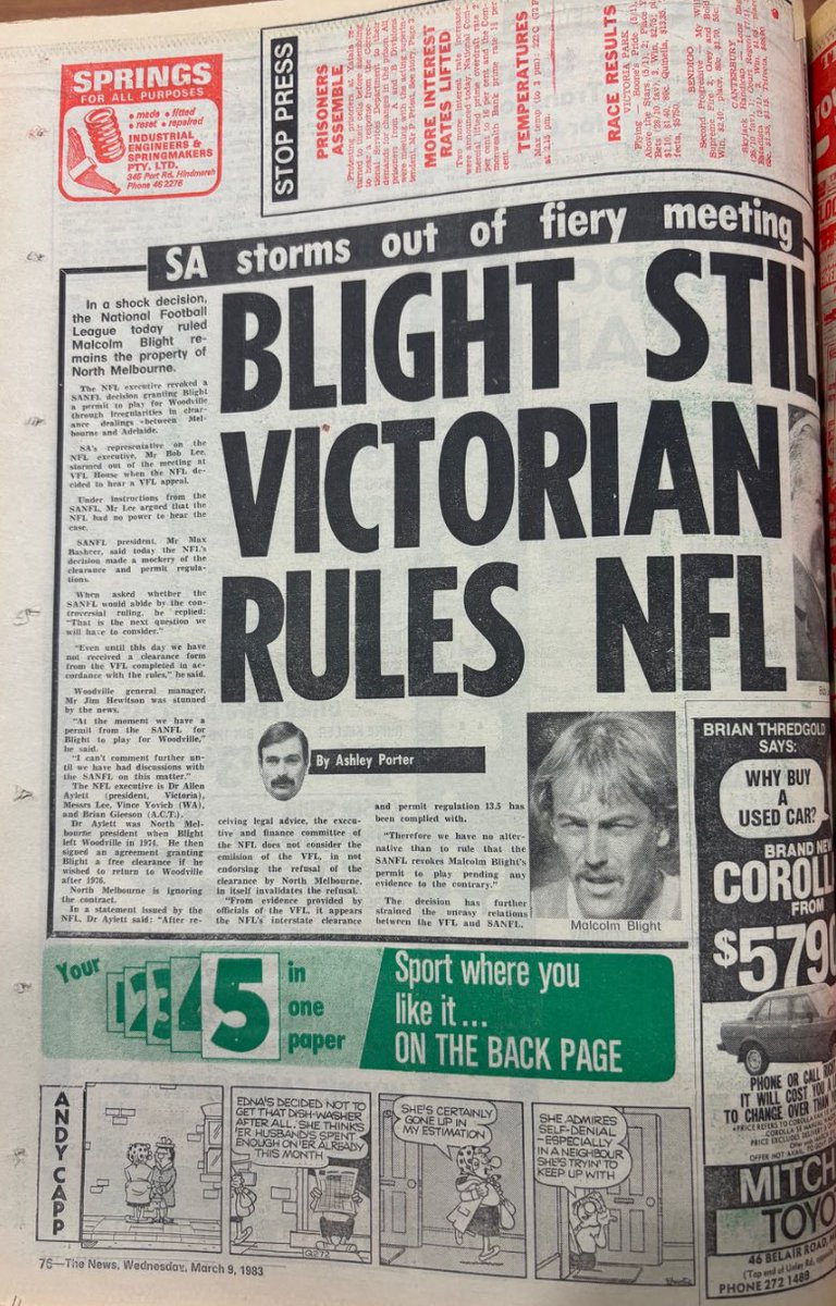SANFL 1983 season (after ‘75-82) on 43-year delay tweet media