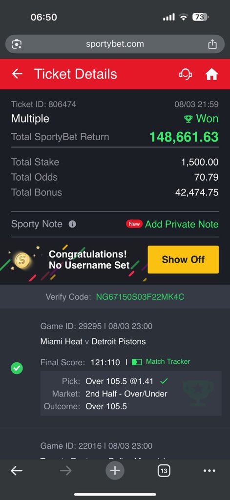 <a href="/megaoddsnation/">MEGA ODDS NATION</a> <a href="/officialmoore7/">Moore Tips</a> <a href="/thekozykid/">KOZYKID</a> I woke up to boom!! 
My first win this year, thank you 🙏