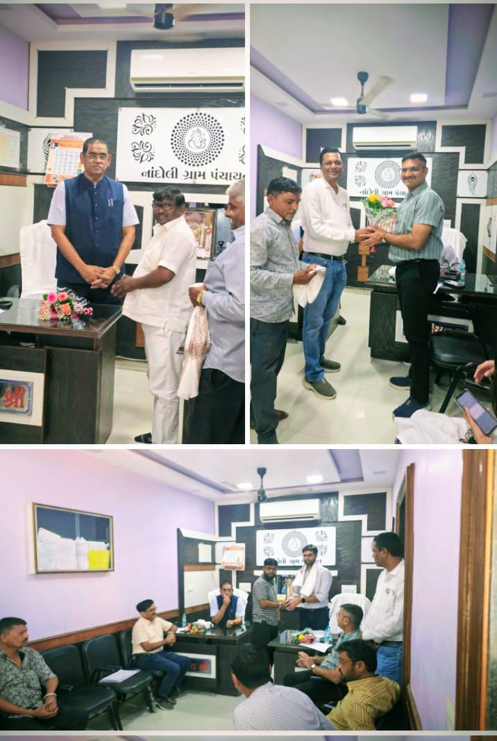 આજ રોજ ગાંધીનગર જિલ્લાના કલોલ તાલુકાના રાંચરડા તથા નાંદોલી ગામે ડીડીઓશ્રી,નાયબ ડીડીઓશ્રી,ટીડીઓશ્રીદ્વારા વિઝિટ લેવામાં આવી જેમાં NRLM અંતર્ગત SHG વિશે માહિતી  લખપતિ દીદી,તાલીમ વિશે પૂછવામાં આવ્યું અને ગામમાં જાગૃતિ લાવી વધારે મંડળ શરૂ કરવા માટે સૂચના આપવામાં આવી. <a href="/GlpcLivelihood/">Mission Mangalam</a>