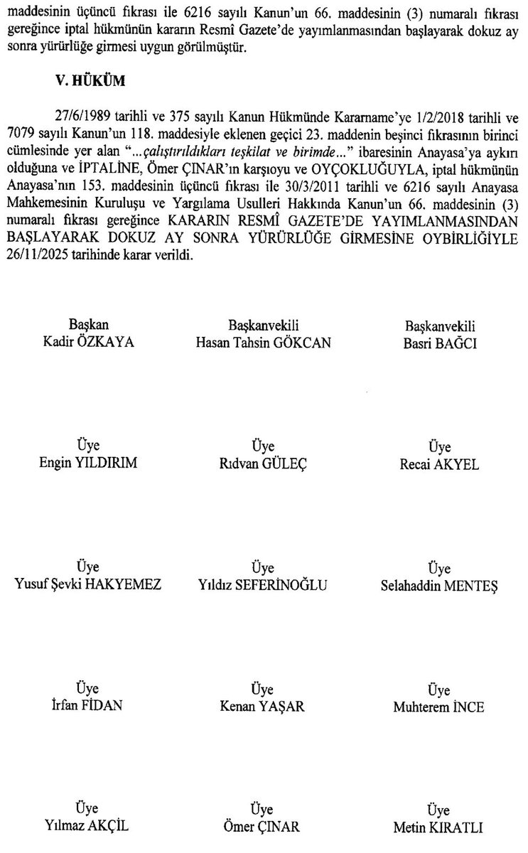 Uzun süredir dile getirdiğimiz ve mücadele ettiğimiz bir haksızlık daha giderildi
696 KHK’nın geçici 23. maddesiyle çalışanların bulundukları teşkilat ve birim dışına tayinini engelleyen düzenleme, Anayasa Mahkemesi kararıyla iptal edilmiştir
ozsaglikis.org/2026/03/09/bug <a href="/ozsagliksen/">Öz Sağlık-İş Sendikası</a>