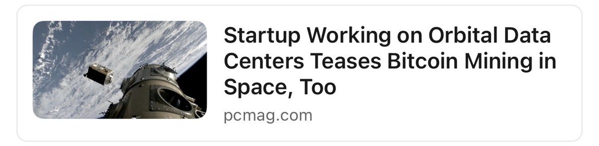 BitcoinNewsCom's tweet photo. NEW: Nvidia-backed orbital data center startup Starcloud to start mining Bitcoin from space this year as its second spacecraft is launched. https://t.co/1EJfG215Tf