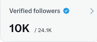 No account should be below 10k/24.1K 

Say --hello 👋 

We follow U immediately 📈