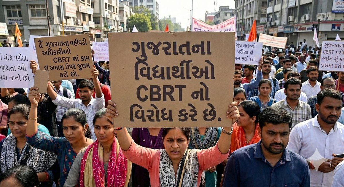 CBRT કરતા ઓફ લાઈન વધુ ઝડપી &amp; કારગત સાબિત થઈ એનું ઉદાહરણ CCE Group B MAINS &amp; Revenue Talati Pre છે.
#NO_CBRT_IN_GUJRAT <a href="/GsssbOfficial/">ગુજરાત ગૌણ સેવા પસંદગી મંડળ</a> <a href="/Bhupendrapbjp/">Bhupendra Patel</a> <a href="/sanghaviharsh/">Harsh Sanghavi</a> <a href="/CMOGuj/">CMO Gujarat</a> <a href="/devanshijoshi71/">Devanshi Joshi</a> <a href="/nidhirpatel6/">Nidhi patel</a> <a href="/Janak_Sutariyaa/">Janak sutariya</a> <a href="/YAJadeja/">Yuvrajsinh Jadeja</a> <a href="/DDNewsGujarati/">DD News Gujarati</a> <a href="/BJP4Gujarat/">BJP Gujarat</a> <a href="/hdraval93/">Hiren</a>