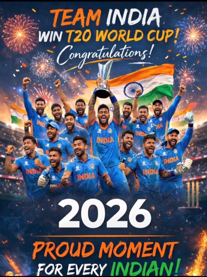 SanjuRana143's tweet photo. #IndianCricketTeam #INDvsNZ #IndvsEngT20 #IndiaWinsT20WorldCup2026 #indiaworldcup2026 #congratulationindia
#InternationalWomensDay #t20worldcup2026 #BBMzansi #SUGA https://t.co/8ST9hgZpXf