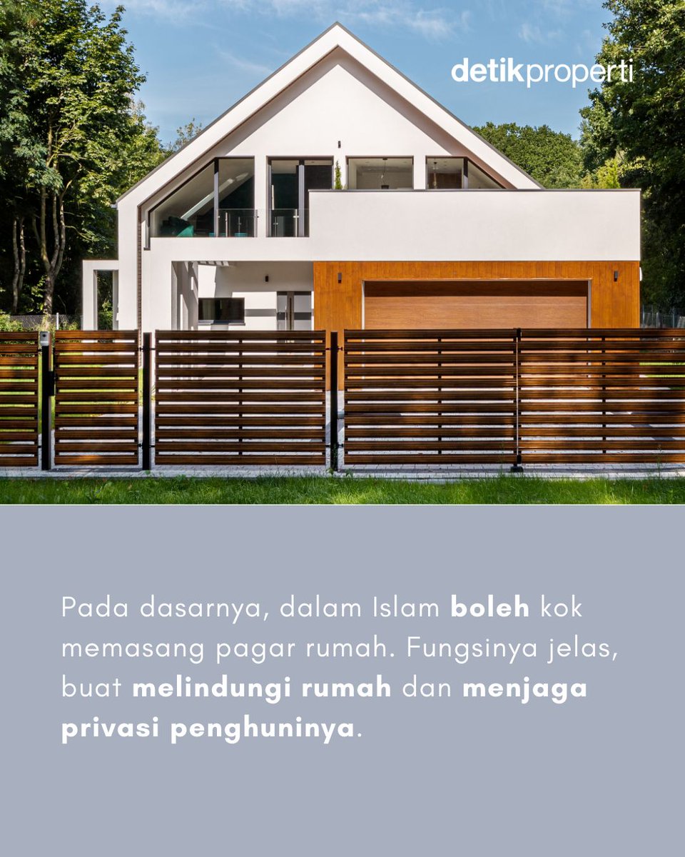 detik_properti's tweet image. Banyak orang bikin pagar rumah tinggi demi keamanan dan privasi. Tapi ternyata dalam Islam, pagar rumah yang terlalu tinggi justru tidak dianjurkan.

Kenapa? Cek penjelasannya:

#PagarRumah #TipsRumah