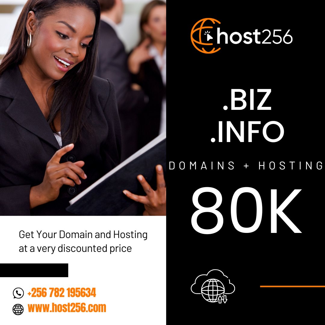 eeprimon's tweet photo. Take your brand online today!
Get a .biz or .info domain for just UGX 80,000 (1st year only).
Reliable web hosting from @Host256 and custom emails included!
๐ฒ WhatsApp: +256782195634 | ๐ https://t.co/24oGo6neSD
#Host256 https://t.co/LKclcT4dlY