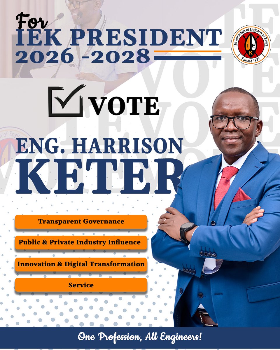 Eng Harrison Keter represents the kind of leadership engineers respect. A leader who listens first, understands the profession deeply, and speaks with clarity when it matters most. His experience connecting engineers with industry voices.. #KeterforIEKPresident
