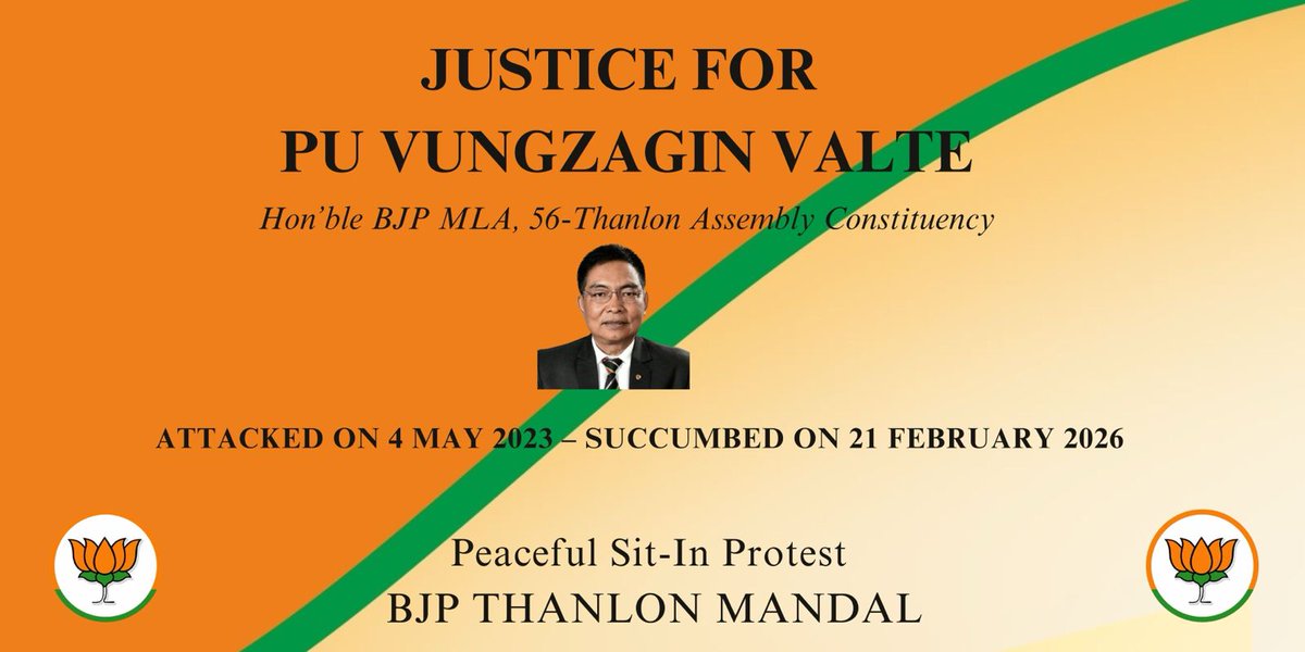 ZomiXyber's tweet photo. A BJP MLA was attacked in the state capital, suffered for nearly three years, and died without justice. His body still lies in cold storage. Today the Assembly resumes. What exactly does power mean if it cannot deliver justice to its own?

#vungzaginvalte
#justice4vungzaginvalte https://t.co/SxirM2zfJi