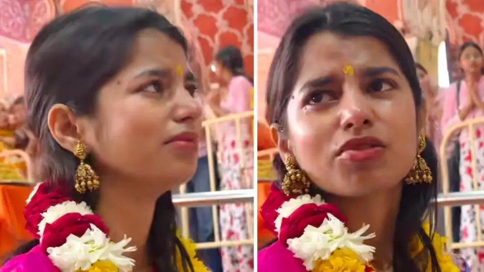 'मैं खुद को संभाल नहीं पाई...', जयपुर के मंदिर में अचानक रोने लगीं बिहार की विधायक मैथिली ठाकुर, भावुक वीडियो वायरल 

Maithili Thakur Crying Video: जयपुर के सुप्रसिद्ध आराध्य देव गोविंददेवजी मंदिर में रविवार को एक बेहद भावुक दृश्य देखने को मिला. सुप्रसिद्ध लोक गायिका और बिहार के