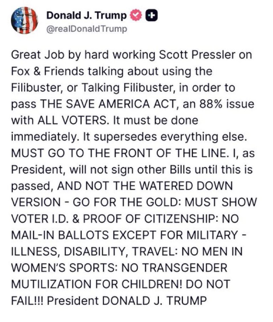 RealJamesWoods's tweet image. Now imagine if the Republicans could stand as one with our great President. The fraudster Democrats would be out of business, but John Thune destroyed any chance of that.