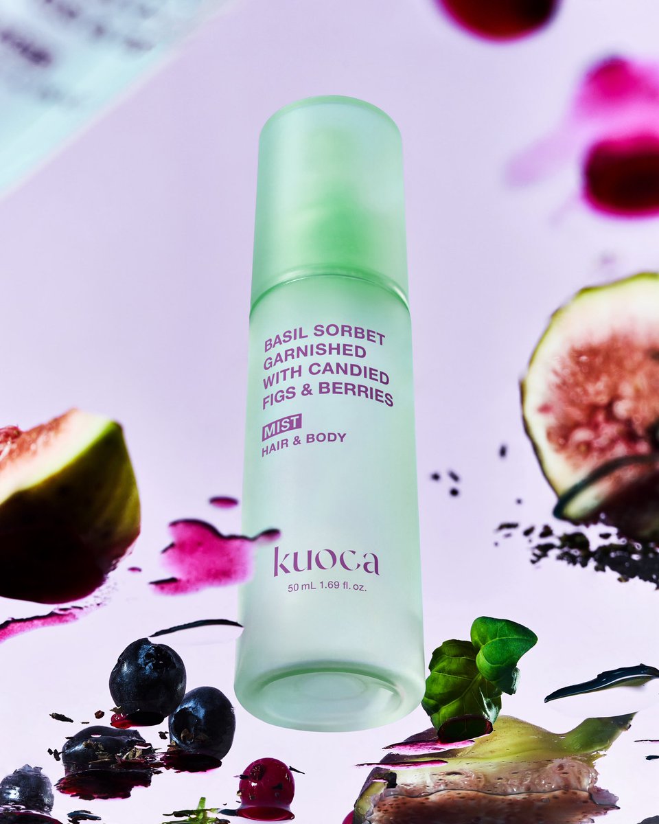 kuoca_japan's tweet photo. 🆕先行販売開始!!!!
🍃BASIL SORBET FRAGRANCE MIST🫐

ヘアとボディに使えるフレグランスミストに「BASIL SORBET(バジルソルベ)」の香りが新登場！
kuoca公式オンラインにて先行発売開始となりました。

［香りの特徴］
フレッシュなバジルとベリーが織りなす爽やかなデザートからインスパイアを受けたバジルソルベの香り。
⸻
NOTE：バジル、カルダモン、イチジク、ベリー、ベチバー、ガイアックウッド、ムスク
⸻
バジルソルベフレグランスミスト
価格：2,530円(税込)
容量：50mL
⸻
kuoca 取扱店舗
※順次発売となります。
kuoca 公式オンラインストア
https://t.co/BZv8pHjMPc