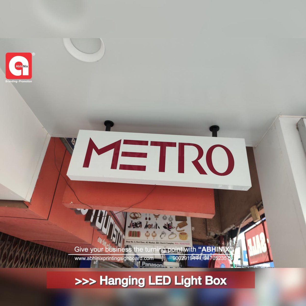 NixAbhi79600's tweet image. @AbhinixPrinting Hanging LED Light Box for bright indoor branding and double-sided visibility. Manufactured by Abhinix Branding &amp;amp; Promotion, also producing LED sign boards and acrylic letters etc.
 Contact today

wa.me/+919002919444

abhinixprintingsignboard.com

#LEDLightBox