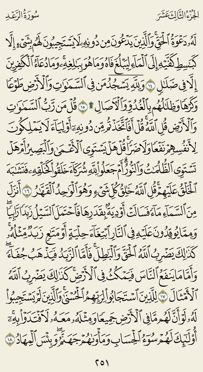 3bdullah_62's tweet photo. دقيقتان من وقتك ..♥️

( سورة الرعد )
الجزء الثالث عشر صـ 251 مع تفسير الجلالين.

#كل_يوم_صفحة_من_القرآن

🔴 🔁 ريتويت ولك أجر من قرأها. https://t.co/mkHO2emR9t