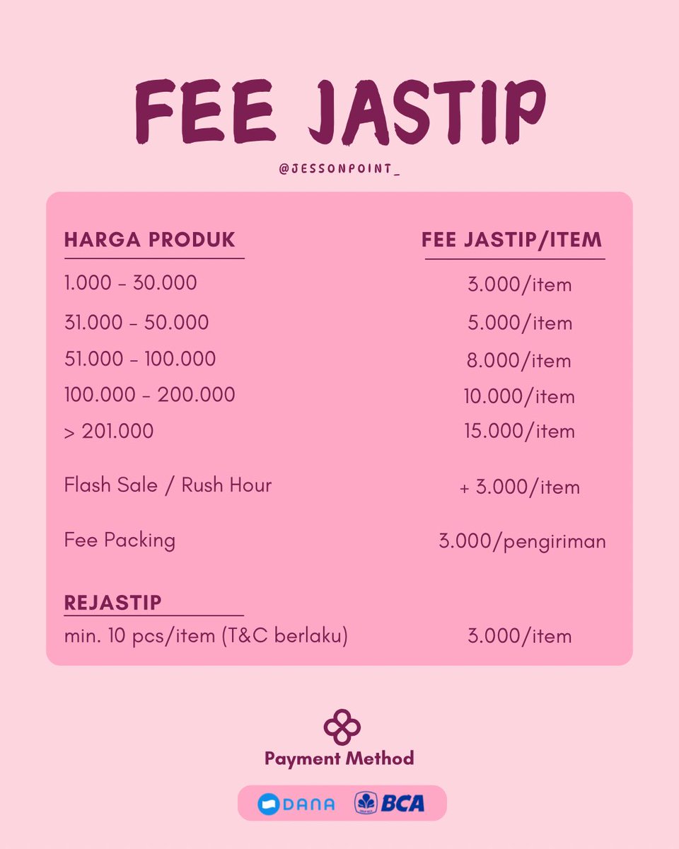 OPEN JASTIP || JASTIP SALE tweet media