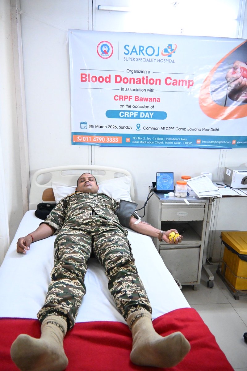 Crpf89bn's tweet photo. Blood Donation Camp on the Occasion of 87th Raising Day.
More than 70 personnel from 89 Battalion, 236 Battalion, and 238 Battalion voluntarily donated blood during the camp.
@Crpf89bn @crpfindia https://t.co/ifW034qu3d