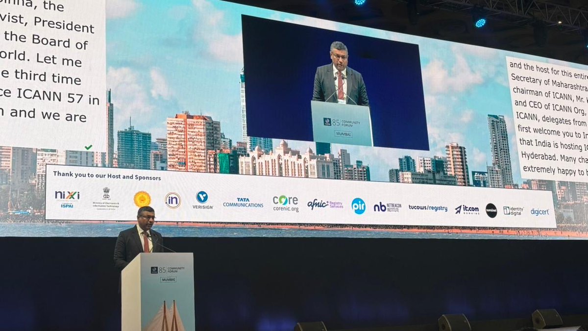 inregistry's tweet image. Addressing the global community at #ICANN85, S. Krishnan, Secretary Meity and Chairman of NIXI emphasized that as the Internet becomes universal, its governance must evolve to protect the interests of all participants.
@ICANN #InternetCommunity #NIXI
@PIB_India @NeGD_GoI