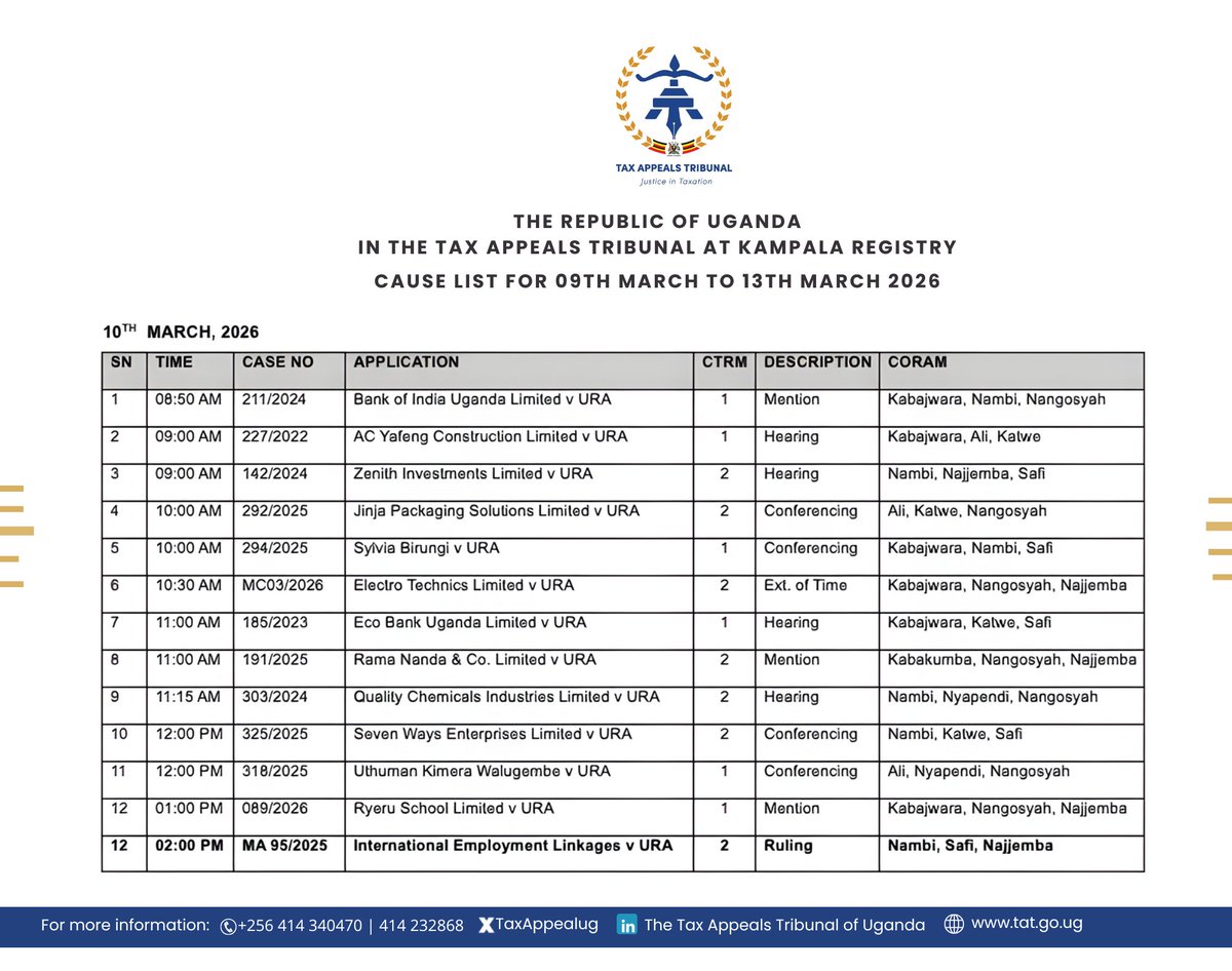 The Tax Appeals Tribunal tweet media