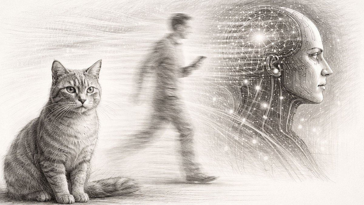 Viele glauben, Zeit sei für alle gleich. Doch in der Natur stimmt das nicht. Kleine Tiere nehmen Bewegungen oft in feineren Zeitabständen wahr als wir Menschen. Für sie läuft die Welt in einer anderen Geschwindigkeit ab. Dieses Prinzip könnte auch für künstliche Intelligenz entscheidend sein: Systeme, die Zeit dynamisch interpretieren, könnten schneller lernen, reagieren und planen. Mein neuer Artikel verbindet Tierbiologie mit KI-Forschung – und zeigt, warum die Zukunft intelligenter Maschinen auch etwas mit Katzen zu tun hat.  #KI #ArtificialIntelligence #Tiere #Biologie #Neuroscienc