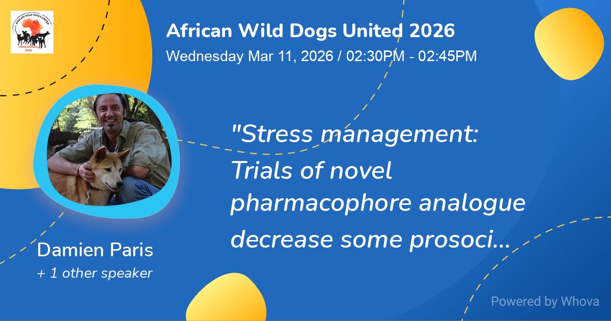 DamienParis_PhD's tweet photo. Looking forward to a smorgasbord of great talks by the GAME Lab/IBREAM Team (Pia Riddell, Robin Gieling &amp; Damien Paris) at the 2026 African Wild Dogs United Conference starting tomorrow: https://t.co/TxqeQY3JZ8
Hope you can make it!
#GAMELab #IBREAM @jcu  @TESSJCU #MRI_UP https://t.co/R0Zo59p4g0