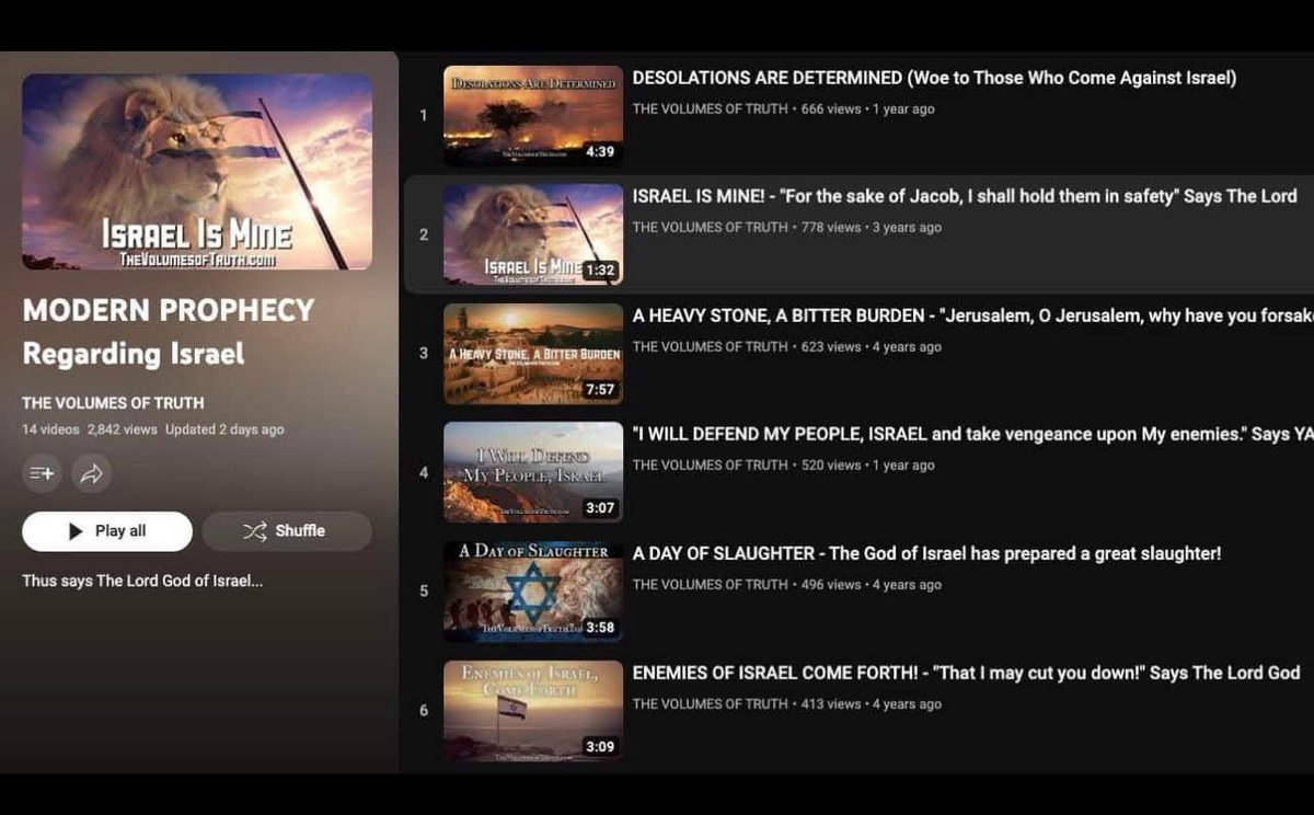 JS4Yah's tweet photo. ▶ MODERN PROPHECY Regarding ISRAEL - Video Playlist: https://t.co/9NX8dxYFA7

#israel #thedayofthelord #propheticword #TheVolumesofTruth #lettersfromgod #thussaysthelord #thewordofgod #newscriptures #Ezekiel38 #Ezekiel39 #Gog #magog #syria #iran #russia #hamas #YAHUWAH https://t.co/4uELul51A8