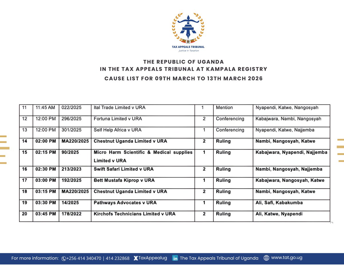 The Tax Appeals Tribunal tweet media