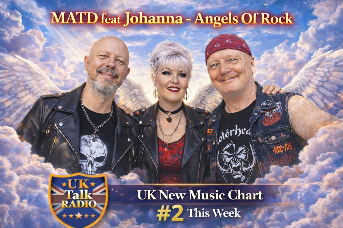 Marcostwiittaa's tweet photo. 🔥 Big news!
MATD feat. Johanna – Angels Of Rock just climbed to #2 on the UK Talk Radio New Music Chart! 🚀

We’re ONE step away from the top!
@uktalkradioshow
Help us reach #1 by voting here 👇 https://t.co/sQqjFp89O0
#RockMusic #NewMusic #IndieArtists #SupportIndieMusic https://t.co/YCXjAa0eDh