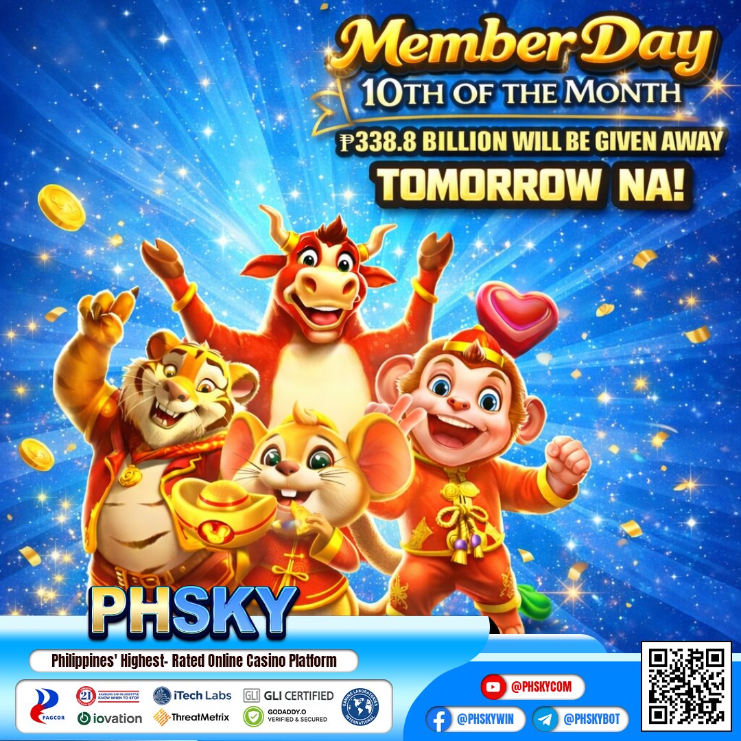 phskywinhub's tweet image. 🚨 PHSKY MEMBER DAY!

💰 ₱338.8B rewards TOMORROW!
Every 10th of the month 🍀

👉 Sign up: 47phsky.net/?r=wrh5020

#PHSKY #WinBig #Lucky10th