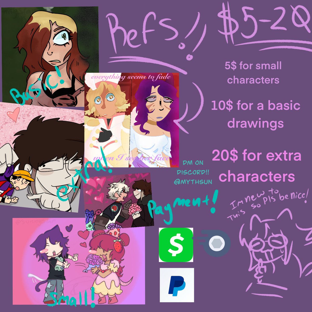 sunnyslap16's tweet photo. INTRO + COMMISSION INFO
*Im raz or sunny whatever ya like!
~18~
*Im a yumeshipper with lots of f/os! go to my strawpage in bio for more on that
*I talk alot and draw stuff
*first pic is my commission info! pls be patient i literally dont know anything! :D https://t.co/bNjKUgdZEg