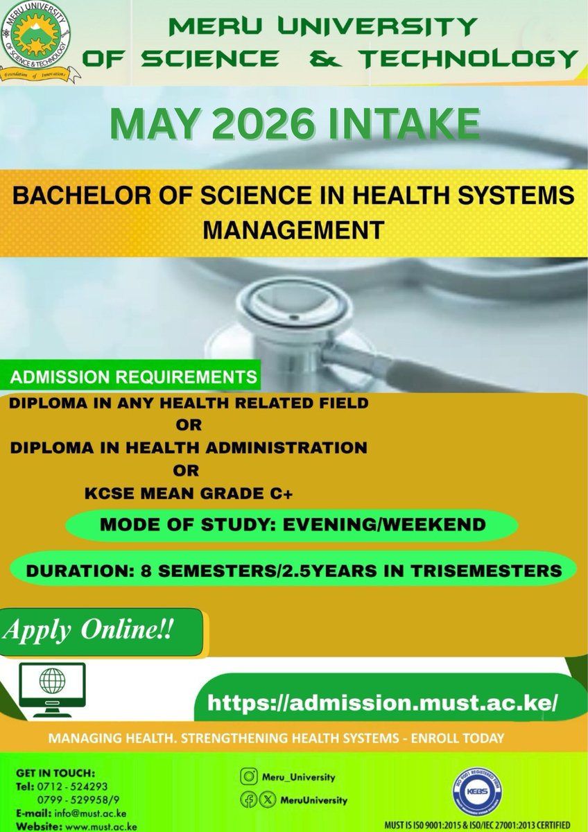 Meru University of Science and Technology (MUST) tweet media