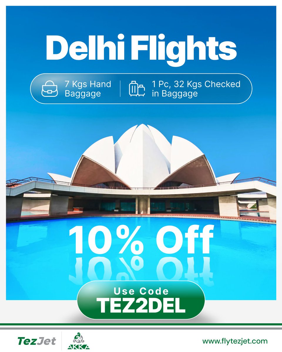 FlyTezJet's tweet image. 🇷🇺 Зачем платить больше, когда с TezJet вы получаете больше?

flytezjet.com

🇮🇳 Why pay extra when TezJet gives you more?



#TezJet #TezToDelhi #BudgetTravel #DelhiFlights #FlyTezJet