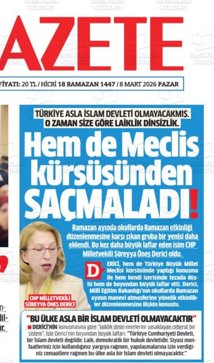 #SONDAKİKA

<a href="/sureyyaoderici/">Süreyya Öneş Derici</a> saçmalama dı.
Esas destek verirken siz saçmaladınız <a href="/milligazetecom/">Millî Gazete</a>
<a href="/SaadetPartisi/">Saadet Partisi</a> ve âveneleri.
O kadın işini yapıyor. 

#sallandık #altın #doktor 
#pazartesi