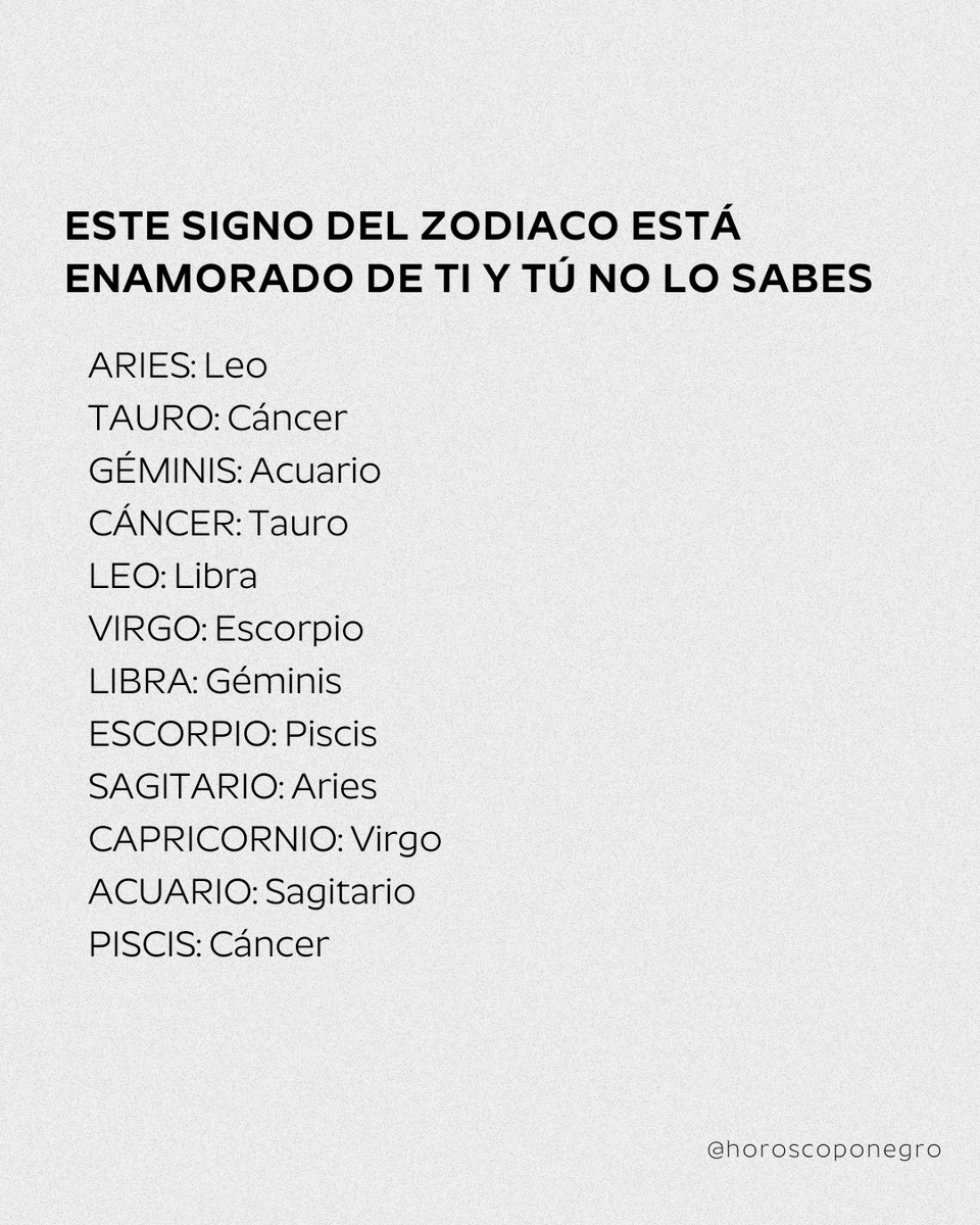 horoscoponegro's tweet photo. Este es el signo que está enamorado de ti y no lo sabes 🫣🔮 https://t.co/7WZUVcLaf9