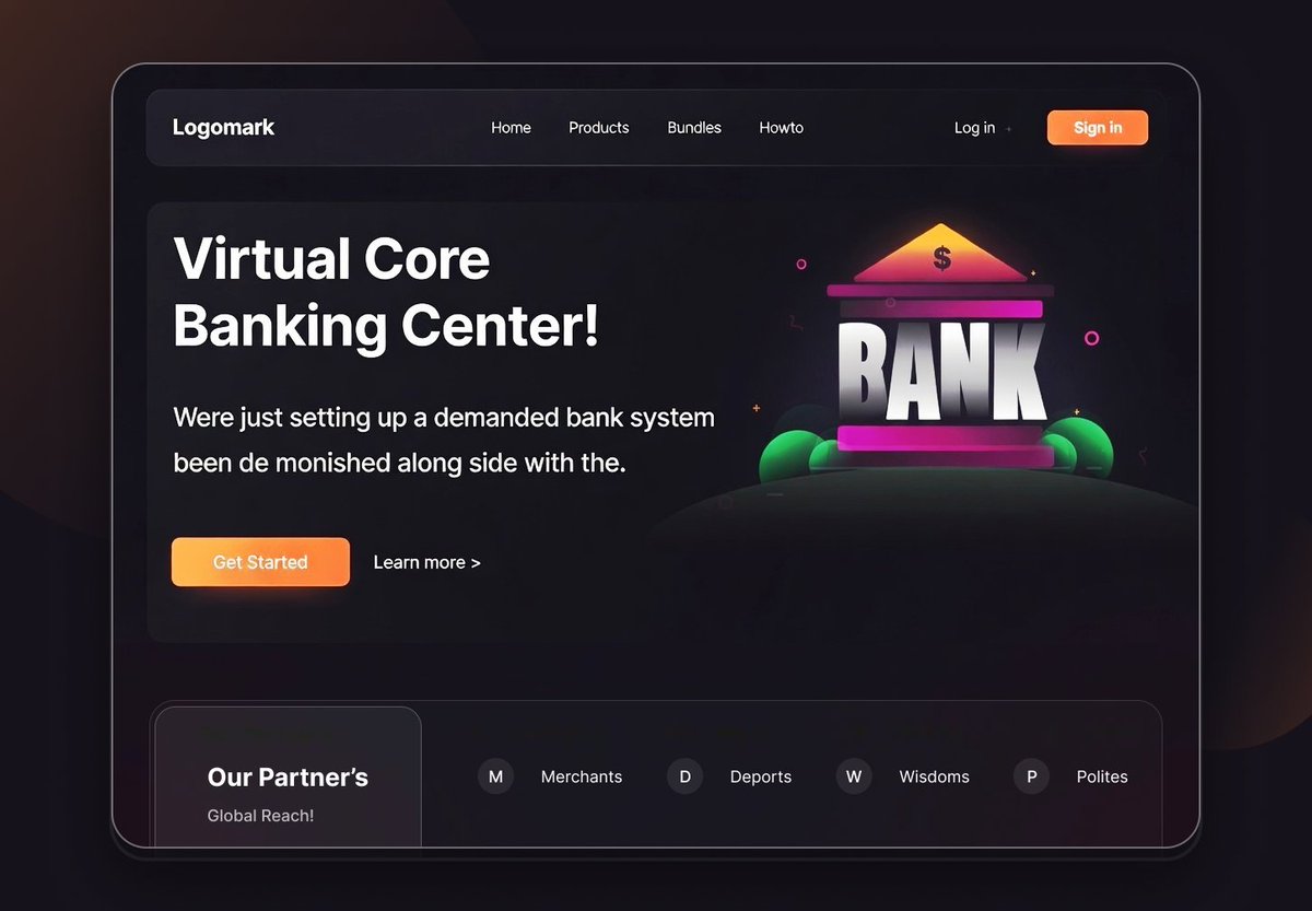 JustMansoor's tweet photo. Ai Banking Website Hero Section Design Ui Ux modern 2026.

based on the current design system i have just created a little piece of design for an Ai powered banking system. i am fan of the dark colours so always enjoy to do so!

#uiux #designer #websitedesign #mobileapplication https://t.co/EMG9HSLysy