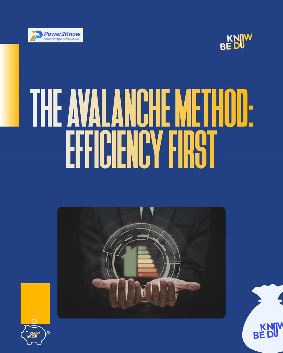 power2know_'s tweet photo. Avalanche Method:
Highest APR first.
Minimums on the rest.
Reduce total interest paid.
It’s slower emotionally.
Smarter financially.
Strategy > impulse.
Save this. Follow for practical debt systems.
#DebtManagement #AvalancheMethod #power2know #FinancialLiteracy https://t.co/hzgKXbNduk