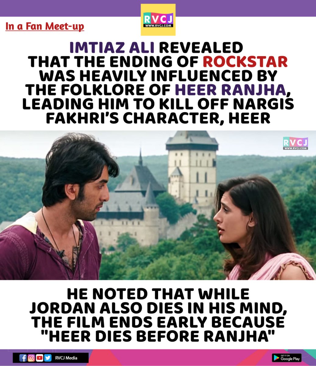 rvcjmovies's tweet image. Imtiaz Ali on Rockstar ending..

#imtiazali #rockstar #ranbirkapoor #nargisfakhri #bollywood