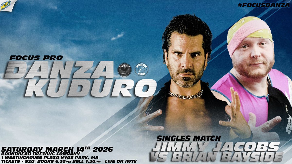 ChrisSandersOff's tweet photo. Saturday! @FocusProWrestle is BACK!
-
@aries_mani/@newagepunisher 
@Mike_Walker_30 @vinnytalotta / @SlimetimeTommy @slimeballsage 
Jimmy Jacobs/@BrianBayside 
@shawnknyte/@milomirra_/@MagnificentUno 
AND MORE!
-
📺@indiewrestling 
🎟️available 
🔗comments https://t.co/NtH3JCP5uy