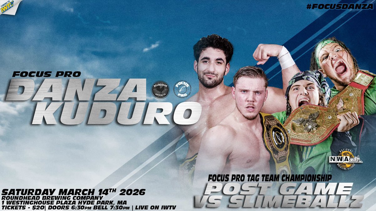 ChrisSandersOff's tweet photo. Saturday! @FocusProWrestle is BACK!
-
@aries_mani/@newagepunisher 
@Mike_Walker_30 @vinnytalotta / @SlimetimeTommy @slimeballsage 
Jimmy Jacobs/@BrianBayside 
@shawnknyte/@milomirra_/@MagnificentUno 
AND MORE!
-
📺@indiewrestling 
🎟️available 
🔗comments https://t.co/NtH3JCP5uy