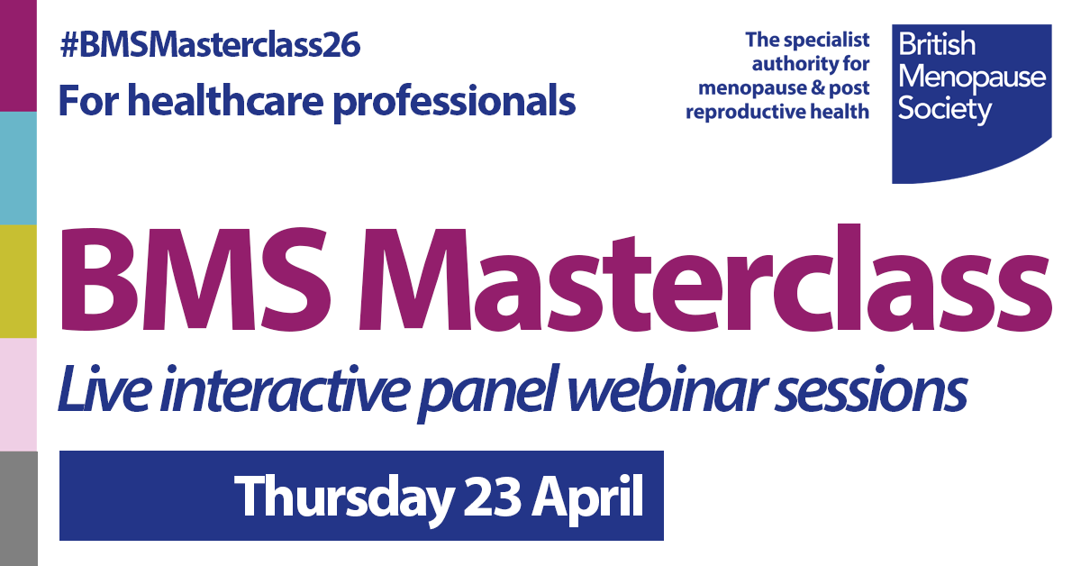 BrMenopauseSoc's tweet photo. Healthcare professionals. Live &amp; interactive webinar with #menopause specialists, to support your professional development. Menopause &amp; the musculoskeletal system; Incretin-based weight loss therapies &amp; menopause; Managing menopause with ADHD, autism https://t.co/VUMo22f2nd https://t.co/7HrWWGjfJv
