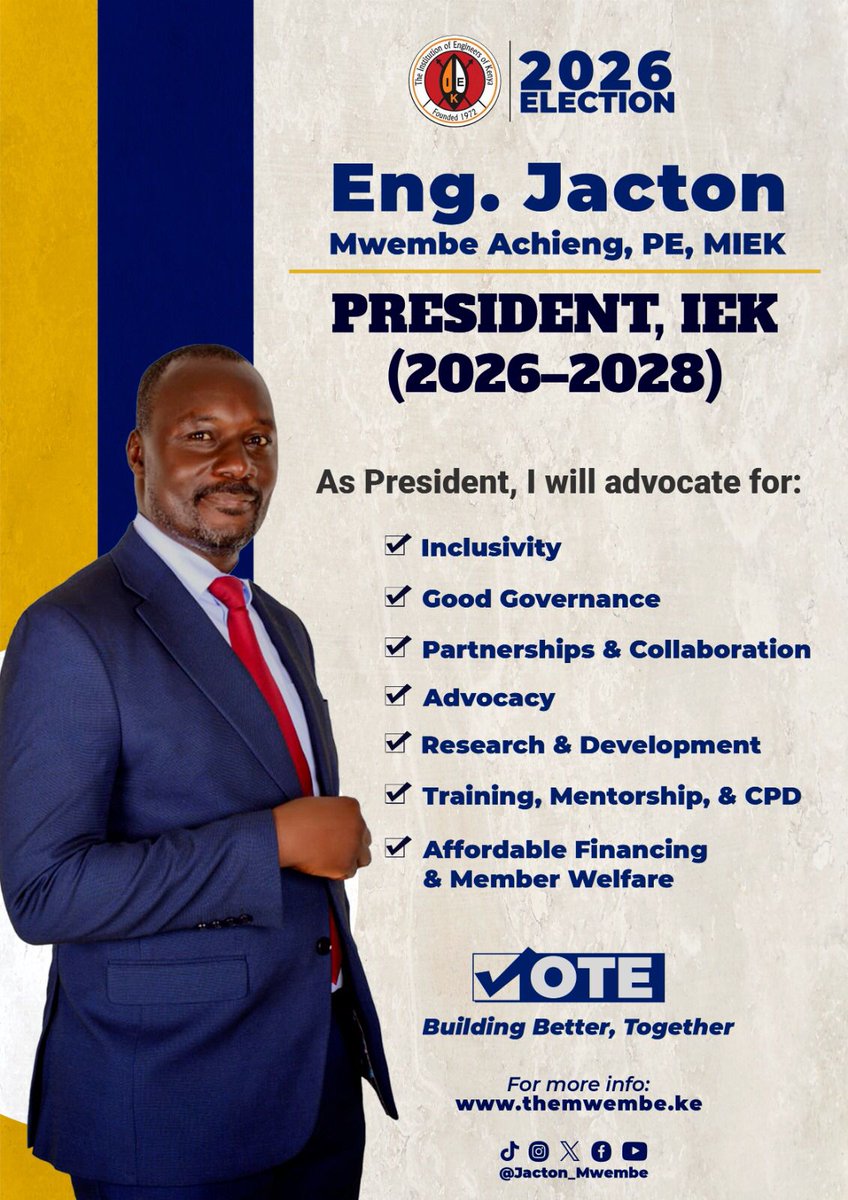 jebet86383's tweet photo. Mwembe Tosha 🔥
The future of Engineers is bright

#BuildingBetterTogether 
#EngJactonMwembe4IEKPresident
#EngineersDecide https://t.co/du1E0OWsJW