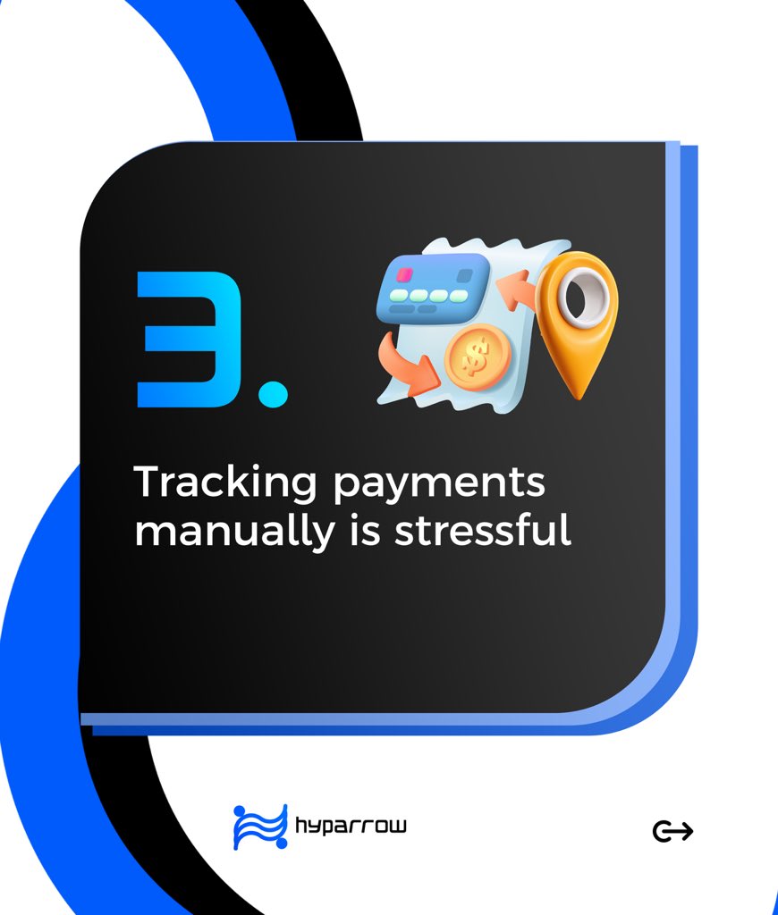 hyparrow's tweet photo. Payment issues holding your business back? 😓
 -Fixing payments takes forever -Customers give up halfway -Manual tracking = stress

Time for a system that works as hard as you do. 💳

 #BusinessTips #SmartPayments https://t.co/ZnuIRVIUu3