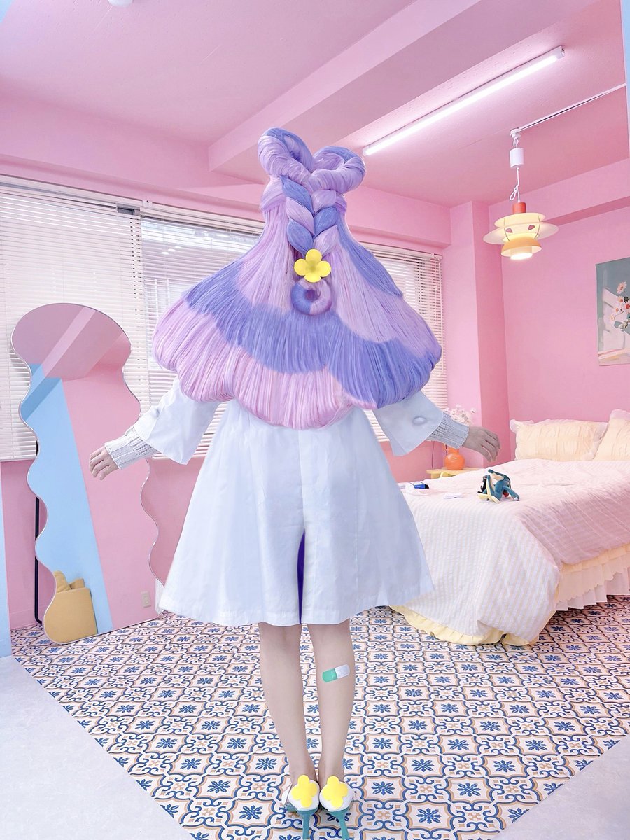 コスプレ pkmn SV ミモザ 全身！ウィッグ重たすぎるし加工必須だけど前