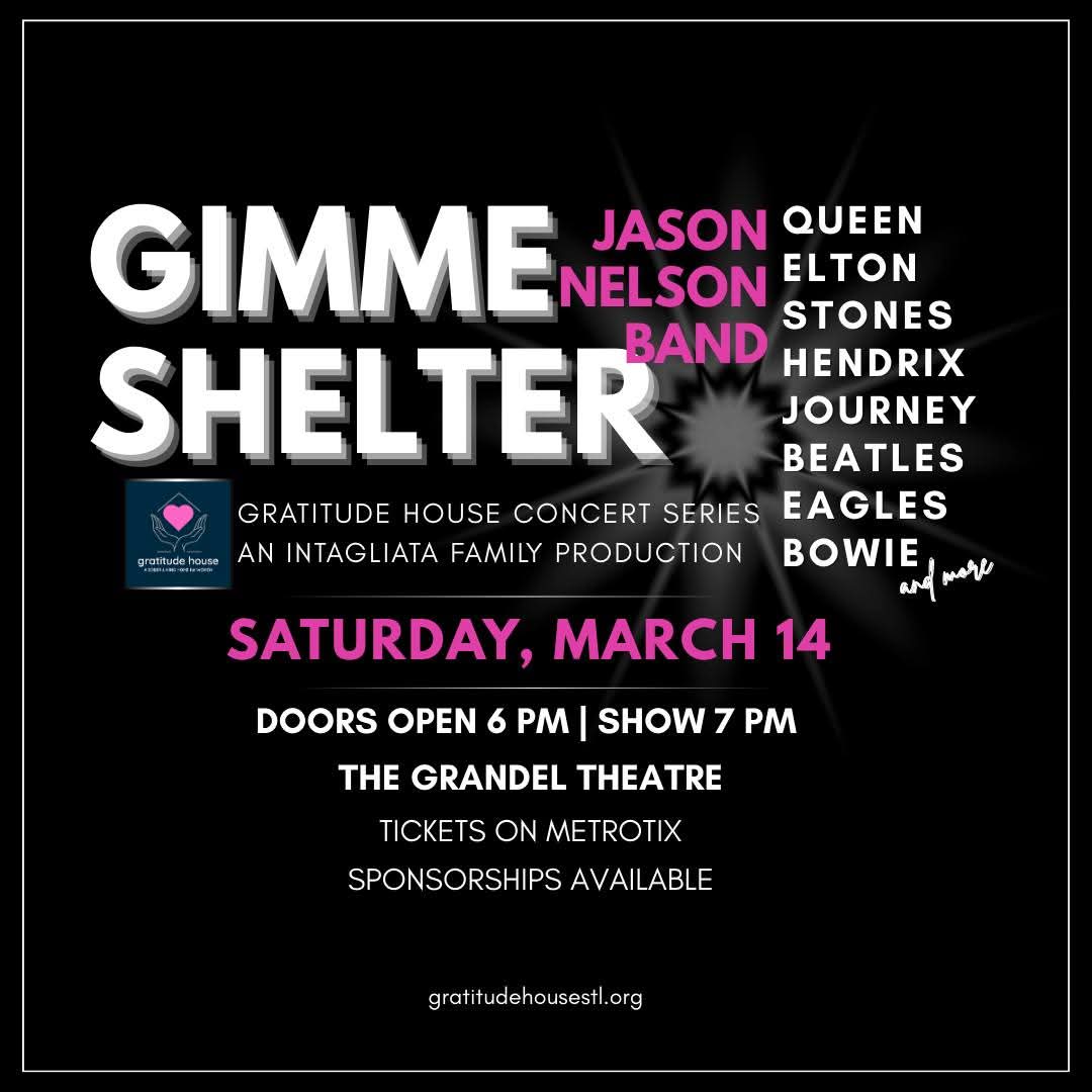 JasonNelsonBand's tweet photo. Hope to see you all Saturday, March 14 at the Gimme Shelter Benefit Rock Concert at The Grandel featuring the Jason Nelson Band  playing all your favorite rock classics. Hurry and get tickets: 

https://t.co/KALGTFK0DL 

Gratitude House STL  Grandel Theater St. Louis, Mo https://t.co/RPYtIEbKHX