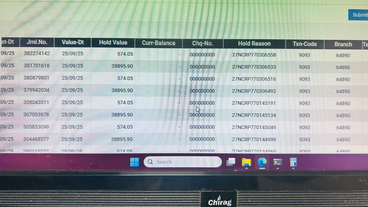 UkMedia20's tweet photo. My SBI (A/C end 2007, Hanspuram Kanpur) has 14 duplicate lien holds (₹6+ lakh) placed on 25 Sept 2025 due to one ₹45k transaction (UTR 121824337825)

Same acknowledgment: 31609250125471. Case starts from Karnataka but multi states adds duplicate holds.

@cyberabadpolice @RBI https://t.co/Bu0CCHkkRn