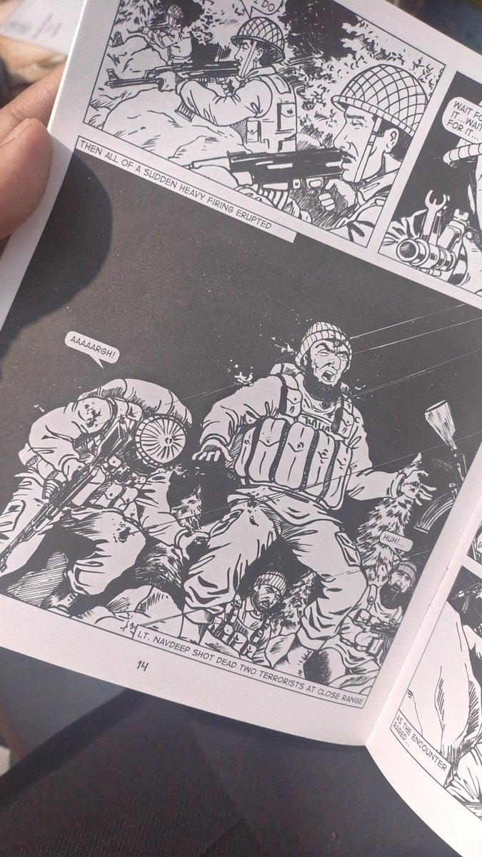 im_PkOET's tweet photo. #finished_reading #WarriorSeries (Lieutenant Navdeep Singh) by #RishiKumar
@AanComics
अशोक चक्र विजेता 15 Maratha Light Infantry के नवदीप सिंह जी के LoC 2011 दौरान दिए बलिदान के बारे में जिन्होंने कश्मीर में एक और 'मुंबई' होने से रोका
#AANComics #NavdeepSingh #Bookish_imPkOET https://t.co/KRTy4Ilrvg