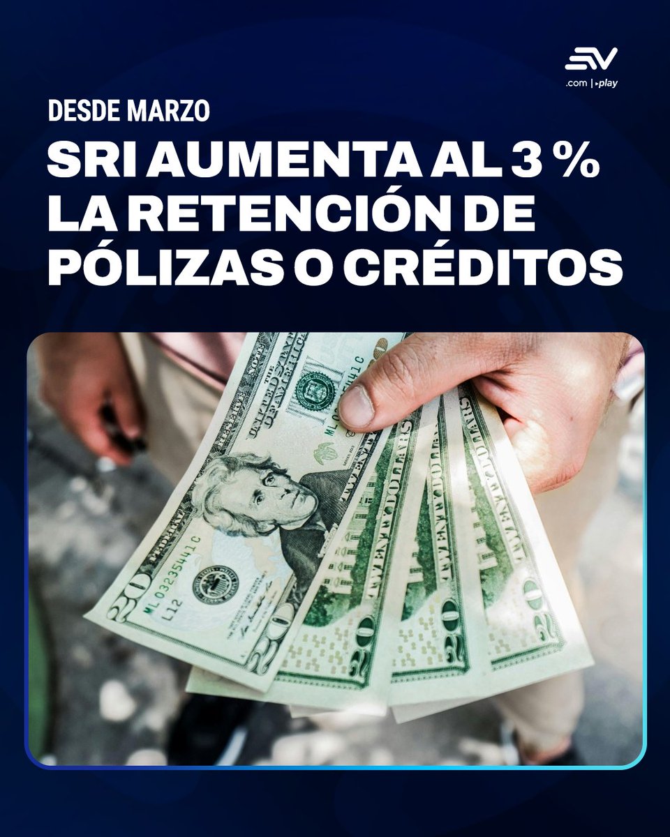 ecuavisa's tweet photo. 📌#LoMásLeído | 🗣️ El #SRI aclaró que la retención será exenta para inversiones financieras que tengan un plazo igual o mayor a los 180 días. 💻 https://t.co/Is1I39oZVy https://t.co/Gw2CoGCNXQ