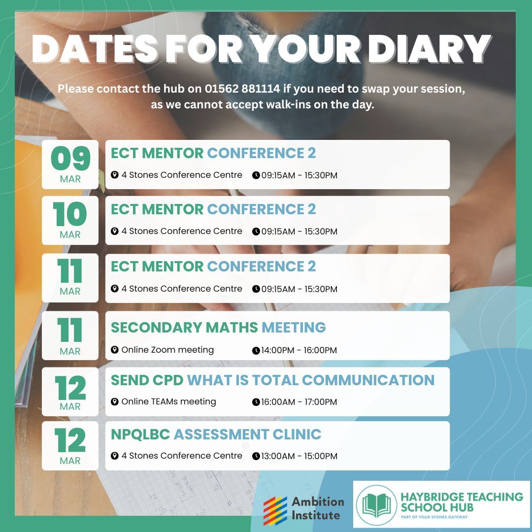 Haybridge Teaching School Hub tweet media